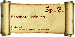 Szombati Nóra névjegykártya